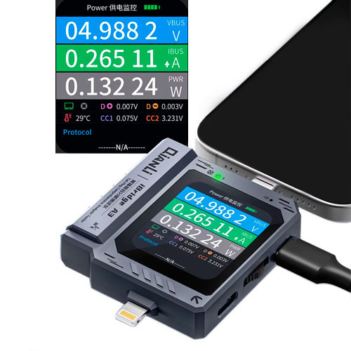 Тестер живлення QianLi iBridge A3 для Type-C та Lightning Київ - фото 14