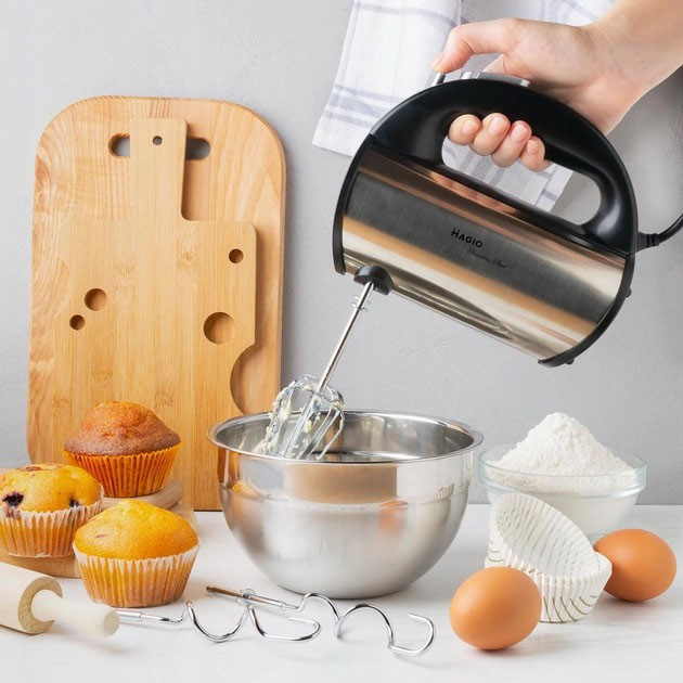 Миксер с дополнительными насадками MAGIO, Миксер кухонный ручной для дома Мощный ручной IY-10 Киев - изображение 12