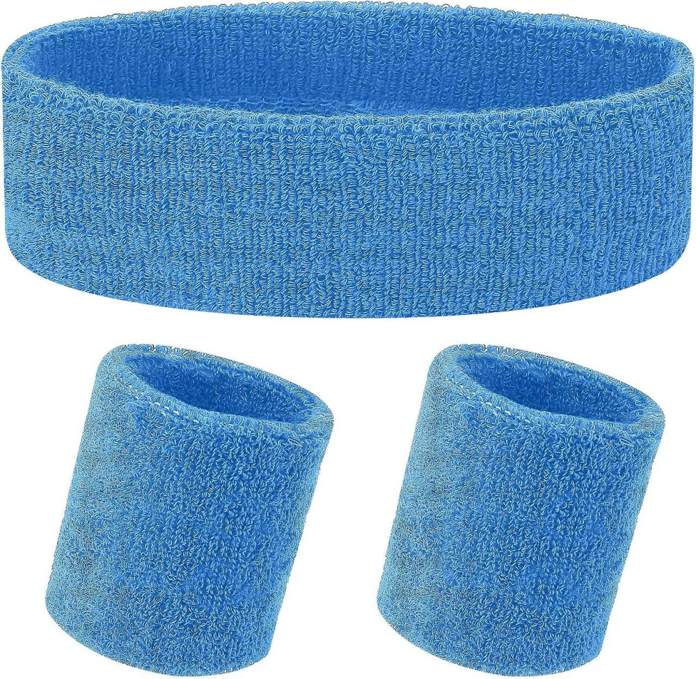 Комплект повязок Yolev 519865_FLz1uZF7 Чорний/неоново-зелений Спортивна пов'язка на голову + 2 напульсники Киев - изображение 1