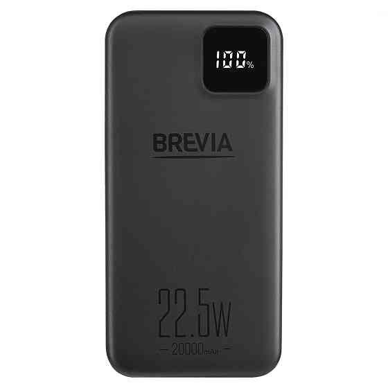 Повербанк (Power Bank) Brevia 20000mAh 22,5W, Li-Pol, LCD черный Львов