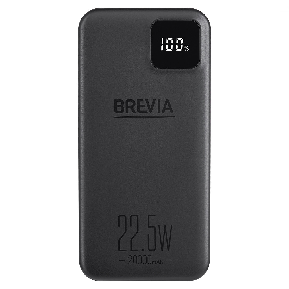 Повербанк (Power Bank) Brevia 20000mAh 22,5W, Li-Pol, LCD черный Львов - изображение 2