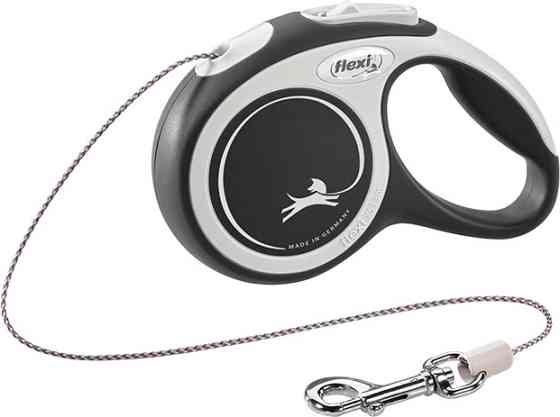 Повідець-рулетка Flexi New Comfort XS трос 3м до 8 кг (Чорний) Вінниця