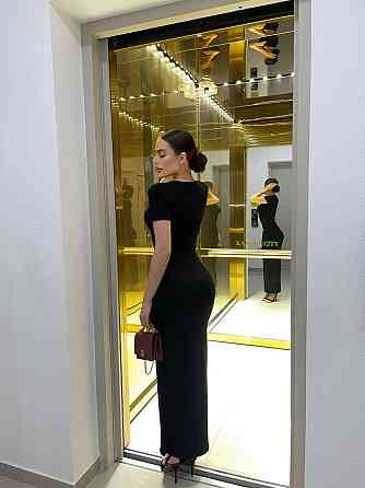 Женское базовое облегающее макси платье в стиле скимс турецкая натуральная вискоза Черный Одесса