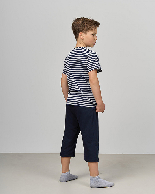 Комплект для мальчика с капри подросток Полосатый Tom John 89905 14-15 Киев - изображение 4