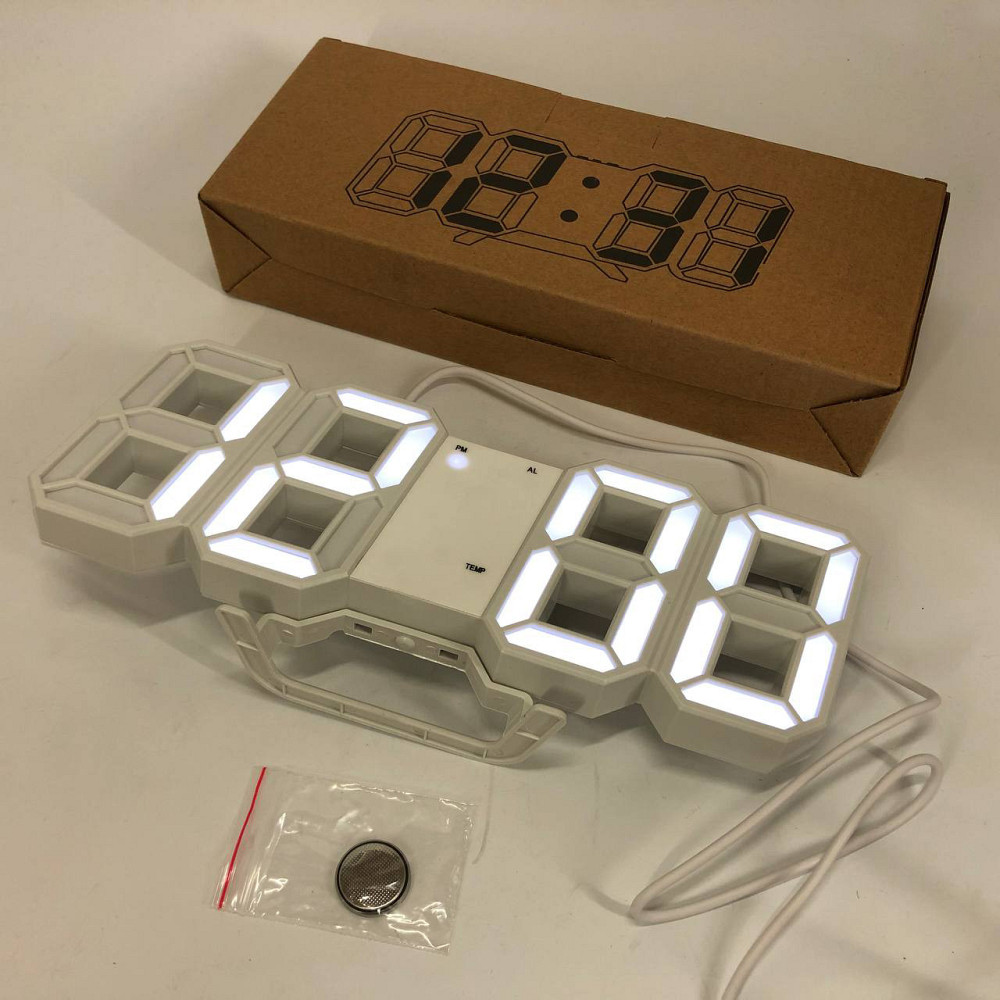 Настольные часы со светодиодным дисплеем, Настольные часы led на батарейках Лед IV-51 Киев - изображение 7