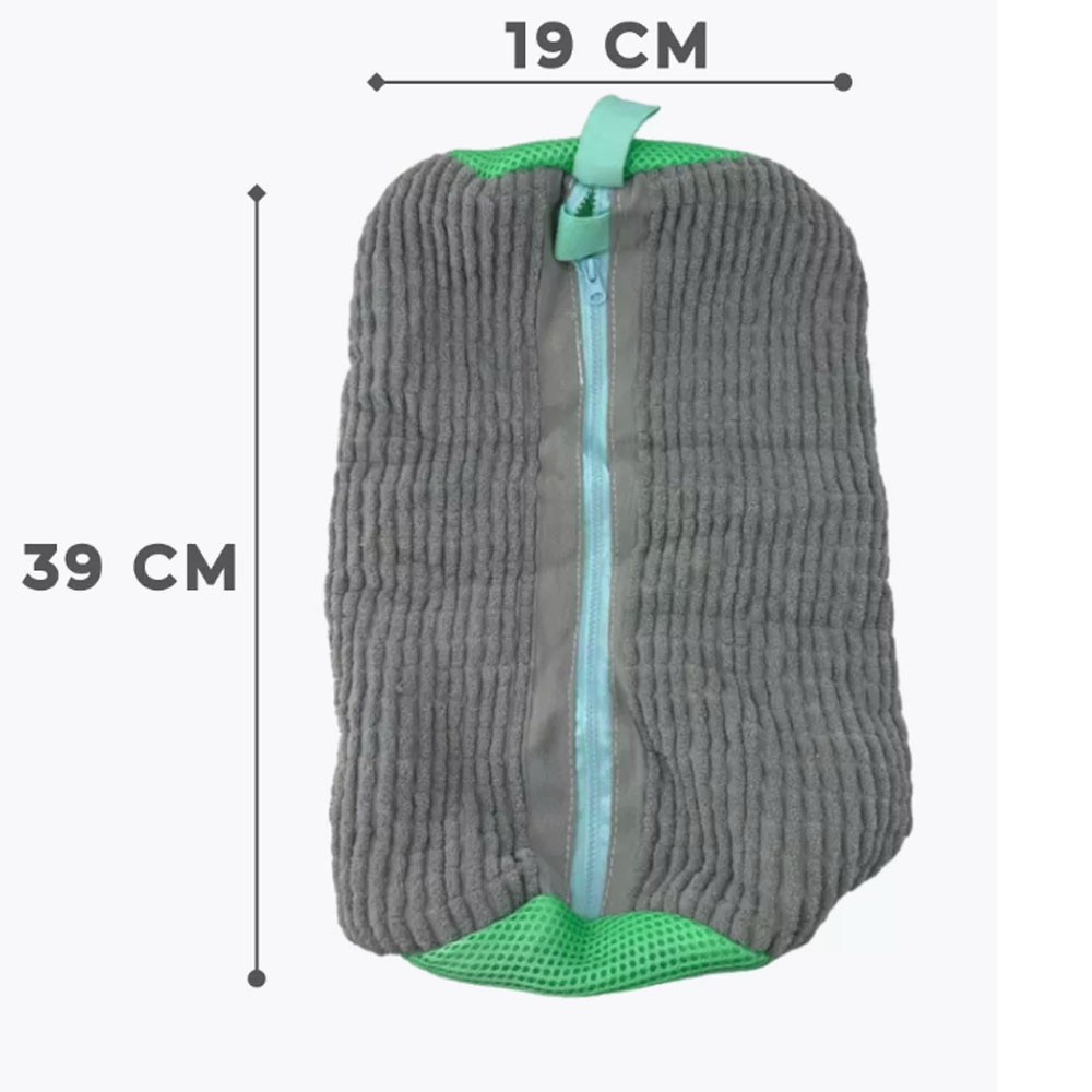 Мішок для прання взуття в пральній машині 39х19см, Сіро-зелений / Сітка для кросівок / Сумка для прання делікатних тканин Київ - фото 9