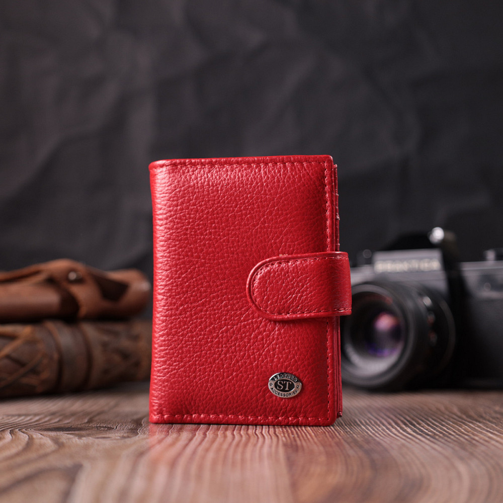 Вместительная визитница из натуральной кожи ST Leather 22470 Красный Киев - изображение 3