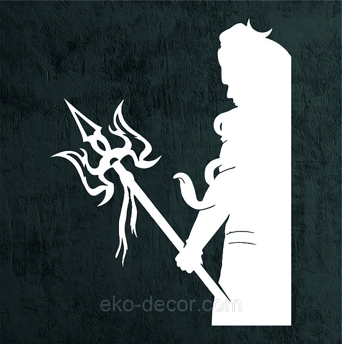 Декоративне настінне Панно «Посейдон» Декор на стіну 50*39 см, Білий Київ - фото 7