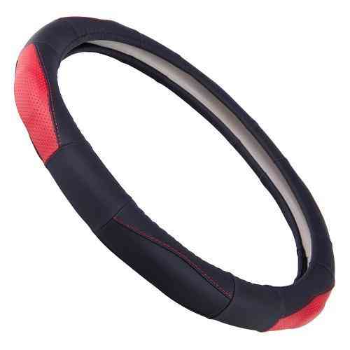 Чохол на кермо VLOD-L285 BK/RD L чорний-червоний, перфорована шкіра, БО Харків