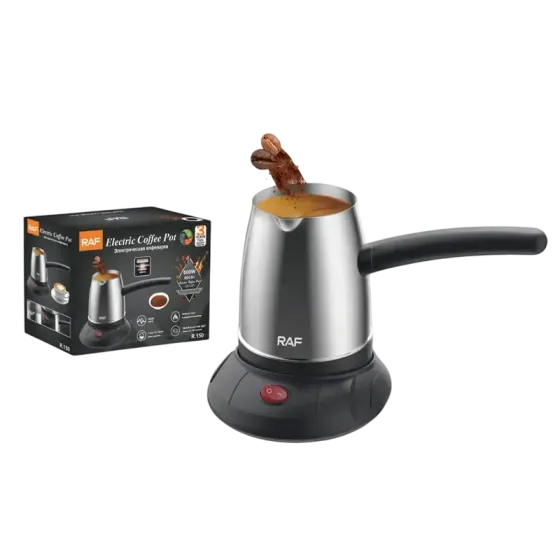 Турка Электрическая Кофеварка RAF R150 , электротурка кофеварка с защитой от перегрева 0,5 л, 600Вт Коломыя