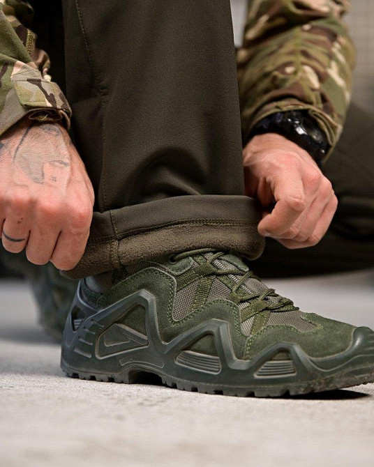 Тактические штаны софтшел DRAFT  высокая талия олива ВТ7616 Одесса - изображение 4