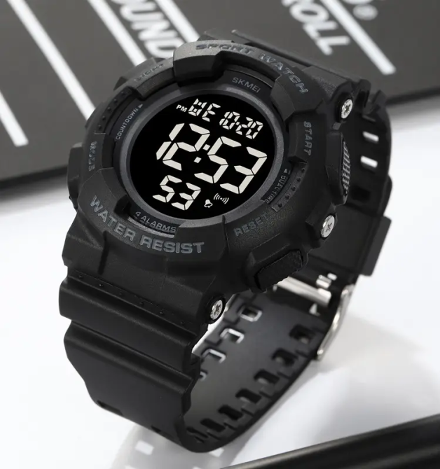 Чоловічий наручний спортивний годинник Skmei 2081 Чорний з чорним Київ - фото 4
