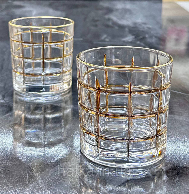 Набір склянок OLens "Крепість" 270 мл 6 шт. прозорий із золотом для дому та ресторанів 102-822 Київ - фото 5