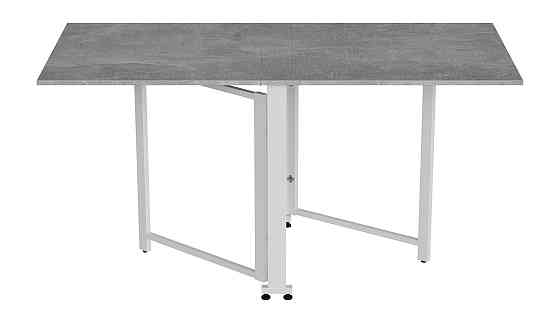 Стіл-книга трансформер Оріон 2 Ferrum-decor 750x1520x730 Білий метал ДСП Бетон 16 мм (FRD-104596) Дніпро