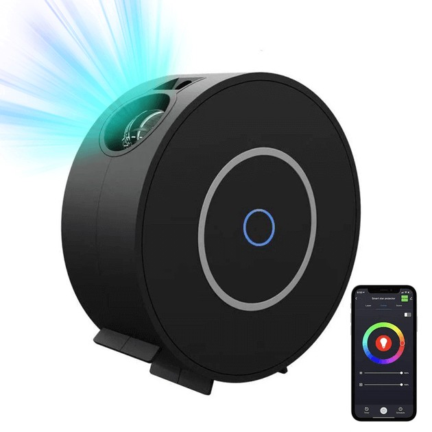 Лазерний проектор зоряного неба XS-A1 Wi-Fi Smart нічник Galaxy з керуванням через смартфон, USB, чорний Київ - фото 1