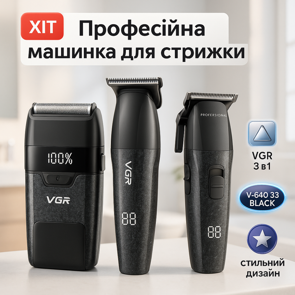 Професійна акумуляторна машинка для стрижки, Машинка для стрижки волосся потужна, Тример бездротовий QJ-29 Львів - фото 2