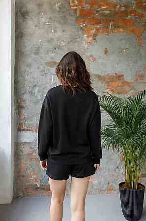 Костюм спортивний жіночий з шортами Чорний XS-S Харків