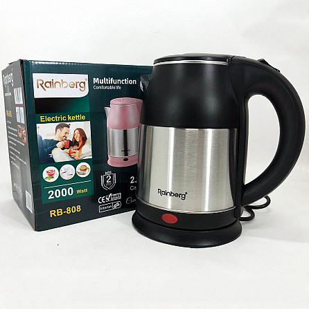 Чайник красивый электрический Rainberg RB-808 2000 Вт 2 л, Изысканный электрочайник JF-70 Львов - изображение 7