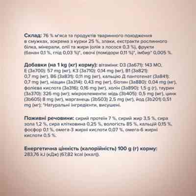 Влажный корм для кошек Club 4 Paws Selection Плюс Полоски с курицей в соусе 85 г (4820215368094) Винница