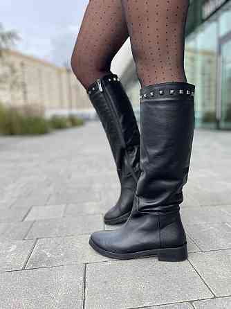 Nivelle Чоботи жіночі NIVELLE чорні натуральна шкіра зима євро-хутро 38р.39р.40р. (4034) Коломыя