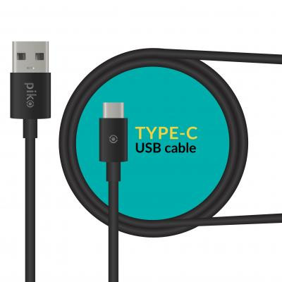 Дата кабель USB 2.0 AM to Type-C 2.0m CB-UT12 black Piko (1283126493850) Вінниця - фото 1