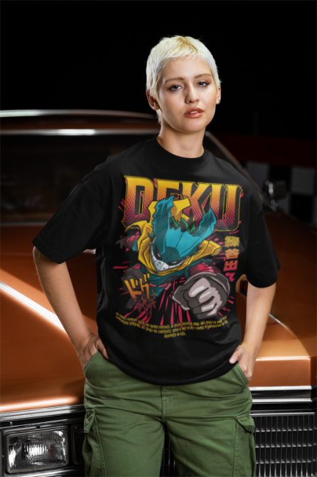 Футболка для мальчика аниме Моя геройская академия оверсайз (рост от 165 до 180 ) Черний AnimeJ0770m Днепр - изображение 3