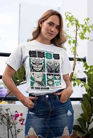 Футболка для хлопчика з аніме принтом Каіджу Но Міна Схіро оверсайз (зріст від 165 до 180) Чорний AnimeJ0437m Дніпро