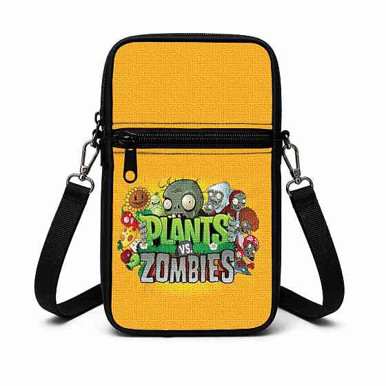 Сумка-чохол для телефону Plants vs. Zombies дитяча сумка через плече, водонепроникна міні-сумка (4976) Київ