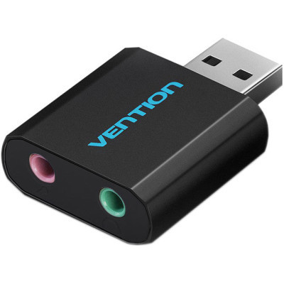 Звуковая плата Vention Audio USB 2х3,5mm jack Metal (VAB-S17-B) Винница - изображение 1
