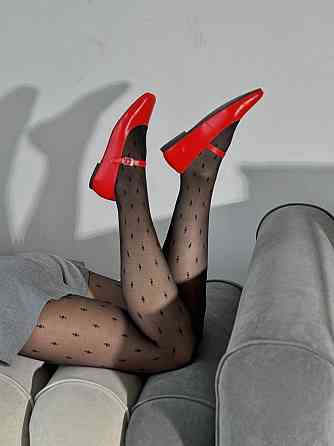 Балетки жіночі VIFEST червоні шкіра лакована 36-41р. (5460) Коломия