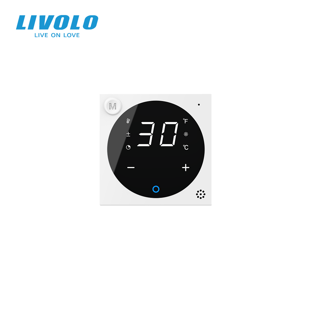 Розумний Wi-Fi терморегулятор (термостат) сенсорний програмований для електричної теплої підлоги LIVOLO, білий, модуль без рамки (VL-FCQ1Z2-2WPS23) Коломыя - изображение 9