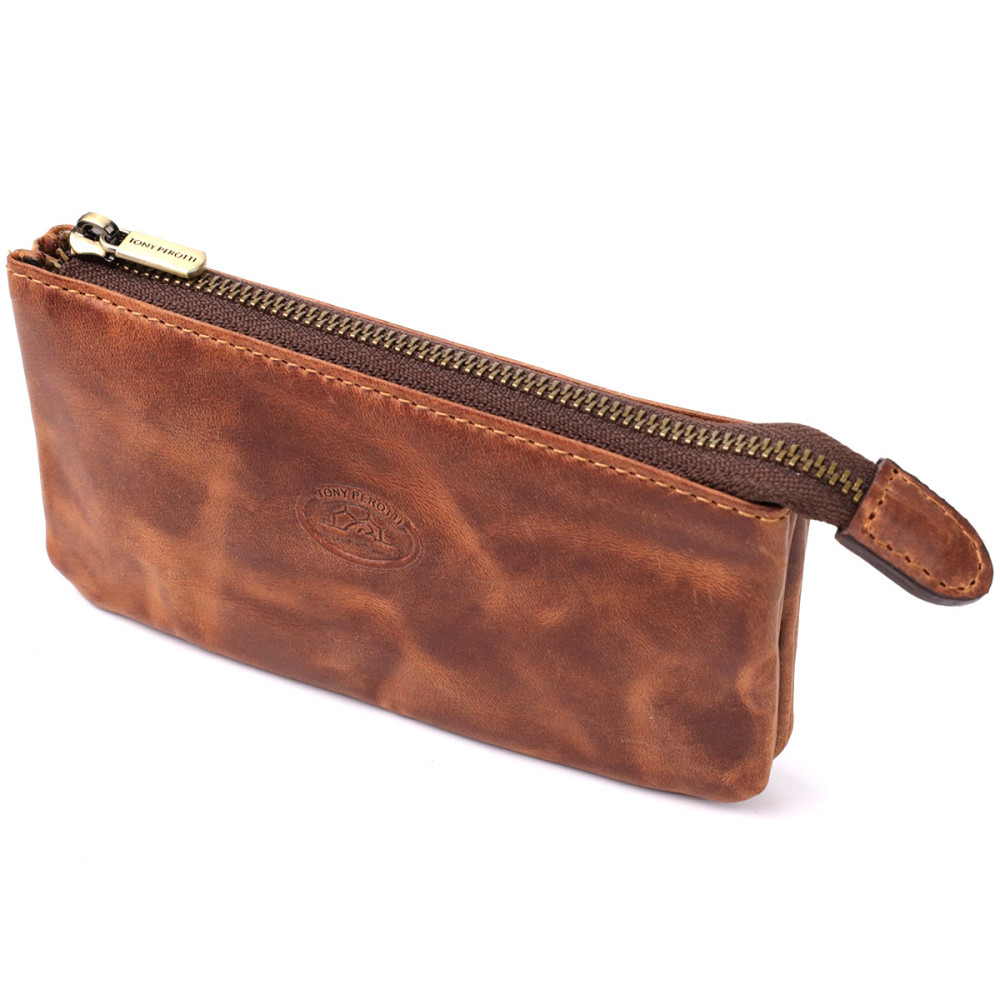 Практична ключниця на два відділення з матової натуральної шкіри Tony Perotti 20837_1 (3350 whisky) Світло-коричневий Київ - фото 1