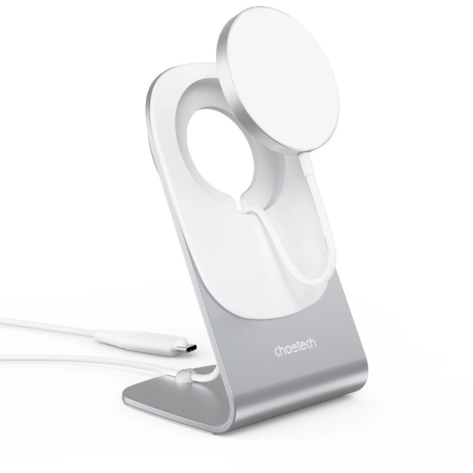 Бездротовий зарядний пристрій Choetech T518-F 15 W + підставка-тримач ( Білий ) Харьков - изображение 1