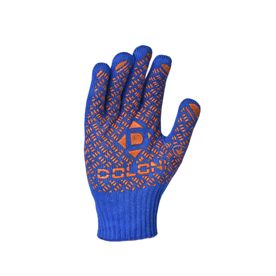 Рукавички 4450 трикотаж з малюнком ПВХ клас 10 синій Універсал Profi ДКГ Житомир - изображение 1