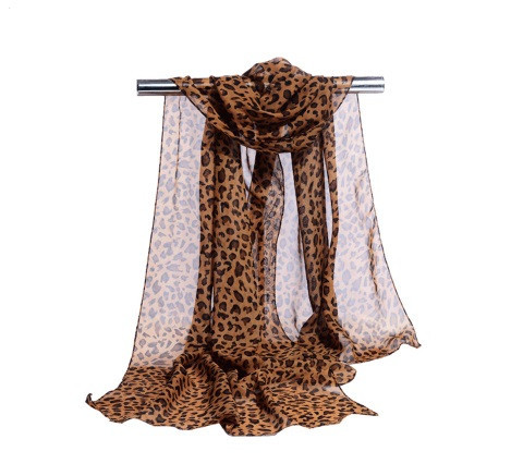 Шарф с леопардовым принтом - размер шарфа 160*48см, шифон Киев - изображение 1