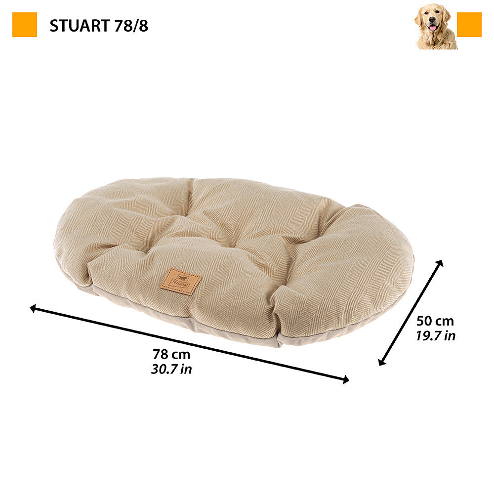 Лежак - подушка для котів і собак Ferplast Stuart (Ферпласт Стюарт) 78 x 50 см - STUART 78/8, Синій Запоріжжя - фото 3