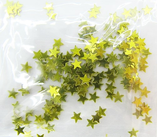 Прикрашання для дизайну нігтів "Брокард" зірки, колір золото Київ - фото 1