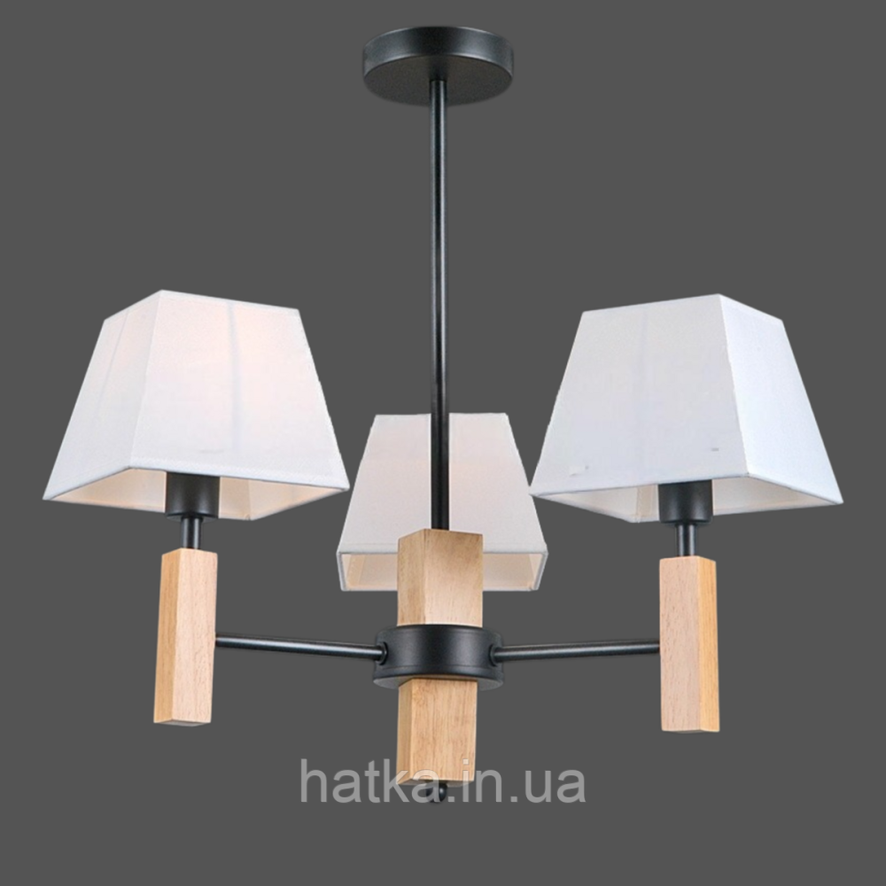 Люстра класична для вітальні VALESO V15-3 чорна Київ - фото 1