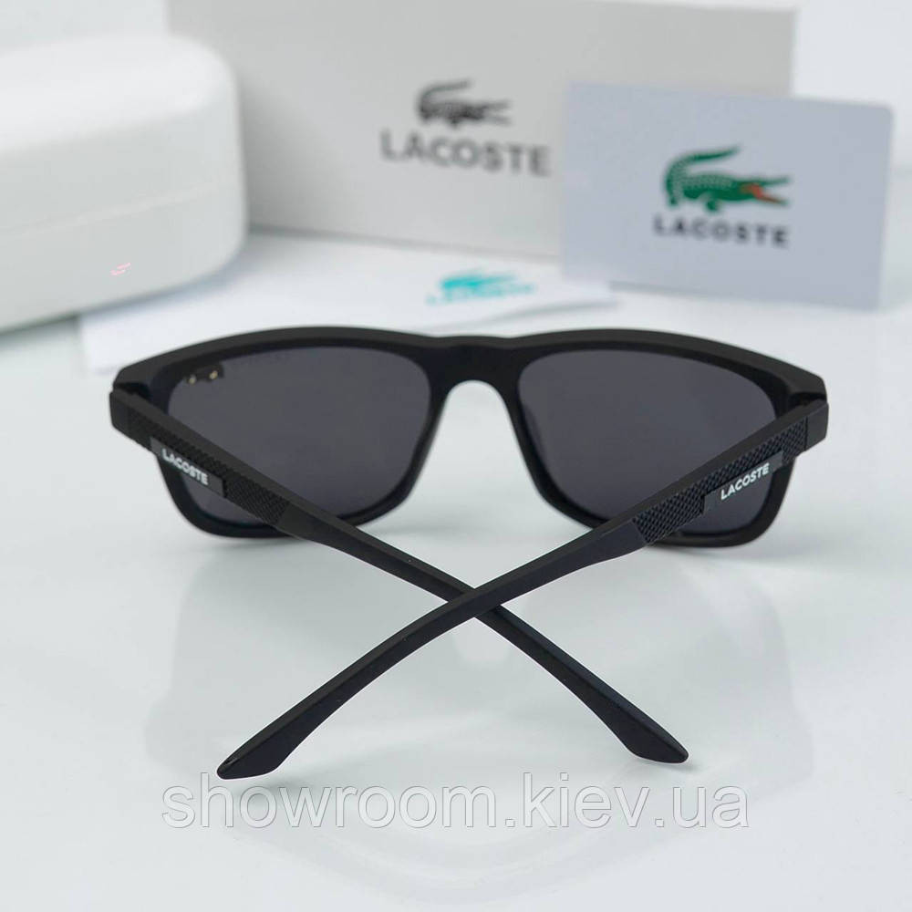 Чоловічі чорні сонцезахисні окуляри Lacoste (205) polaroid Київ - фото 2