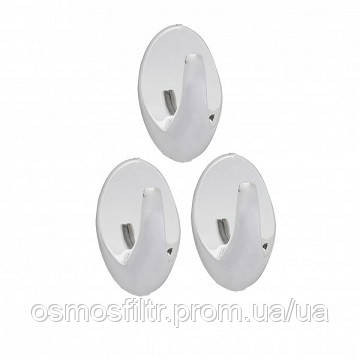 Набір гачків самоклеющ.3 шт пл,хром 3,1x5,4x2 см Киев - изображение 1