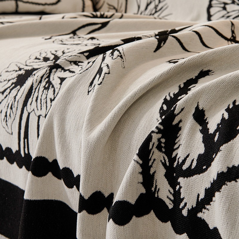 Плед покрывало на диван или кровать,чехол накидка 180х230 см для мягкой мебели узор бабочка,черный Каменец-Подольский - изображение 3