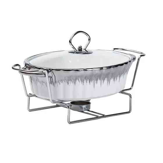 Yiwu Марміт порцелянаовий на 1 л овальний з підігрівом 31×19×13 см Коломыя