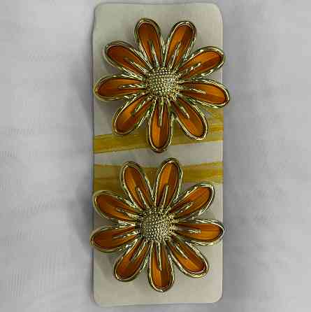 Магніти для штор і гардин Грейс набір 2 шт Помаранчевий з золотистим (81-150) Київ