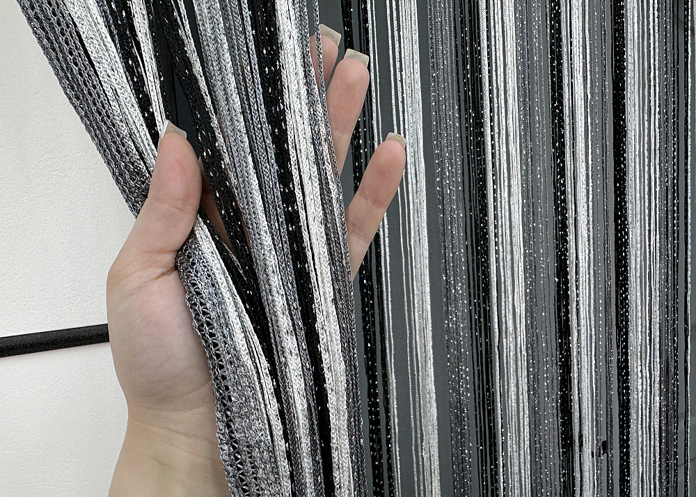 Шторы-нити с люрексом Графитовый с черным и белым 300х300см 1 шт (61-102) Киев - изображение 5