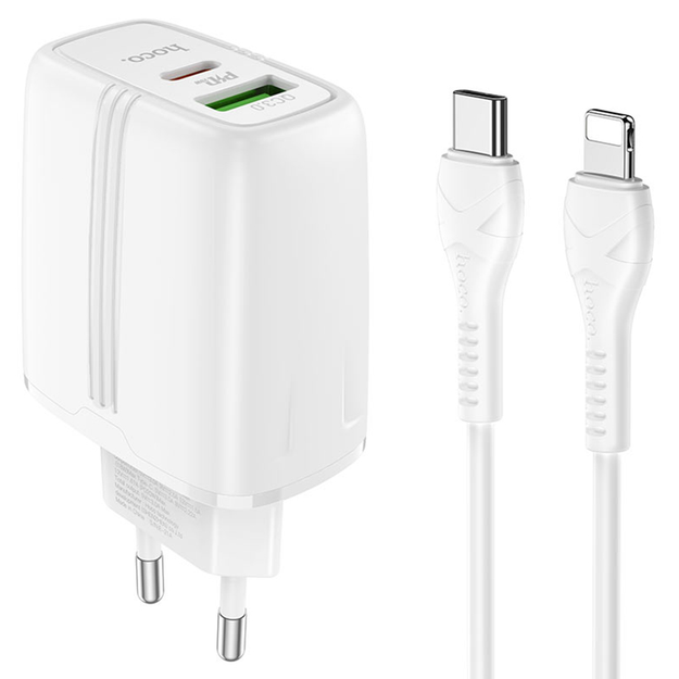 СЗУ Мережева Зарядка Hoco N11, 20W, Type-c — Lightning Дніпро - фото 2