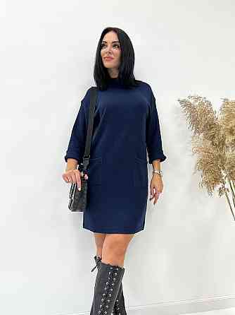 Тепла сукня з двосторонньої ангори "Debra" оптом | Батал Київ