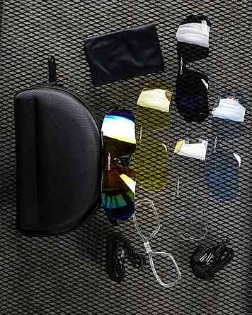 Очки тактические OAKLEY (5 линз) с поляризацией Черные  ВТ6825 Одесса