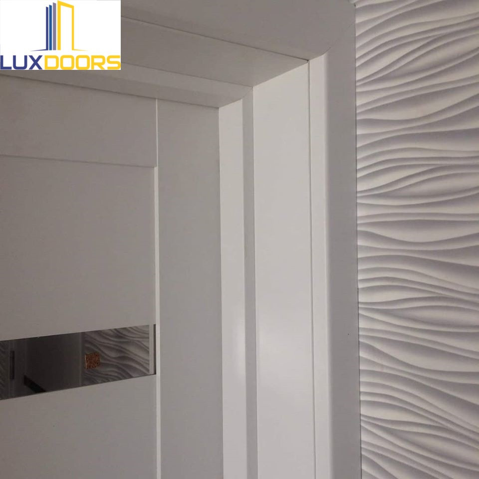 Двері Дрезден Біле Полотно із двохстороннім дзеркалом , покриття VINIL Київ - фото 4