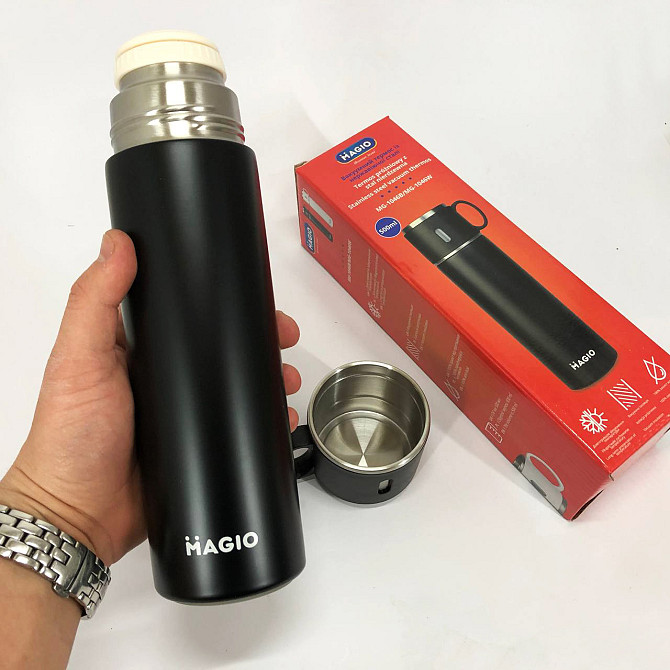 Термос для напоїв MAGIO MG-1046B 0.5 л, Термос металевий, Гарний невеликий термос, Термокухоль RG-896 для чаю Київ - фото 5