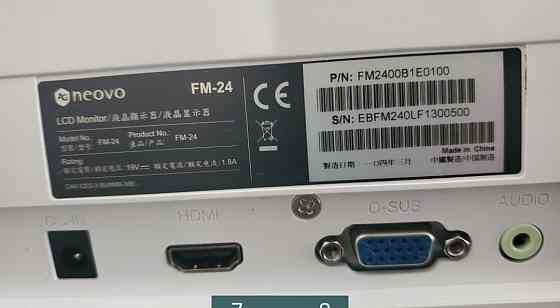 Монітор: 24" Neovo FM-24 Full HD, HDMI, VGA + Колонки. Київ